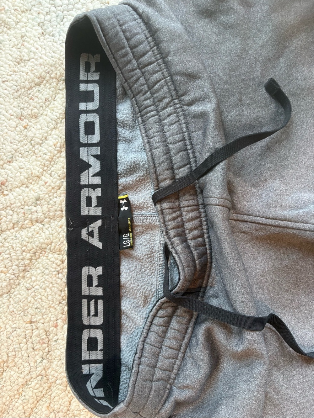 Under Armour Gray Kids Jogger Sweatpants with Logo Waistband